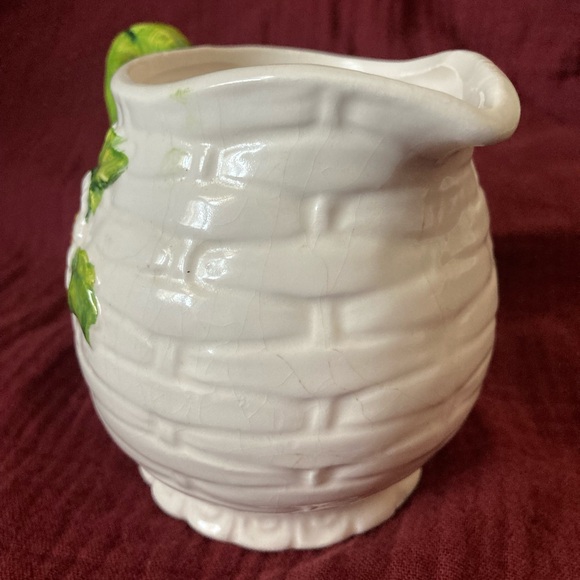 Vintage Lefton Japan Rustic Daisy Ceramic Creamer Pitcher Pot! - Picture 9 of 15
